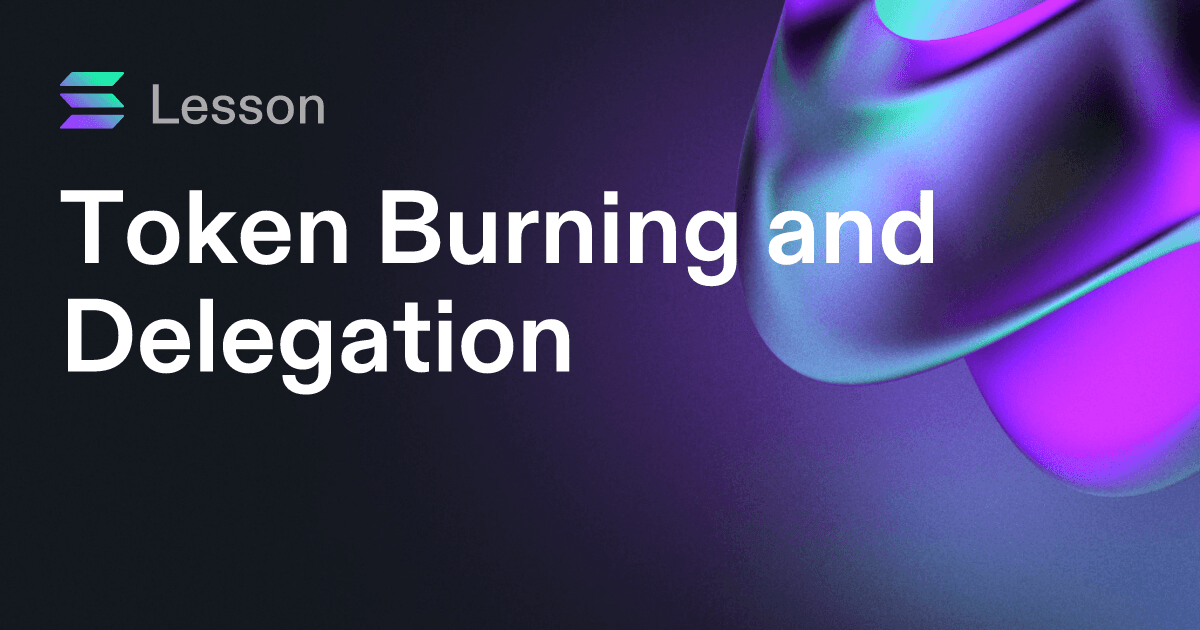 Token Burning and Delegation